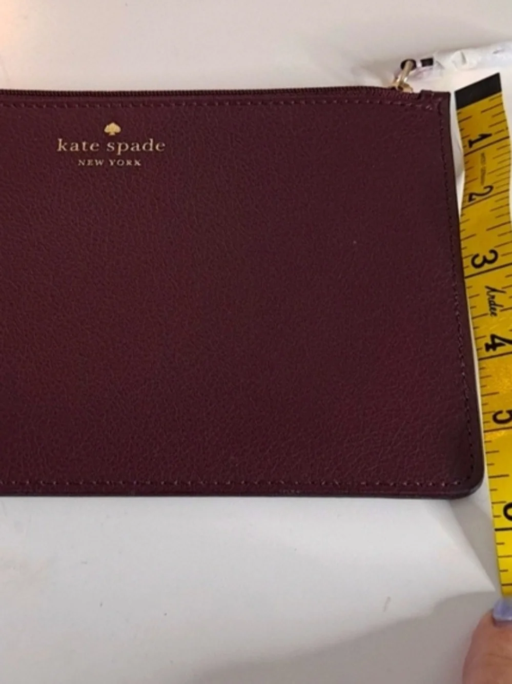 kate spade Pink Champagne Print Reversible Tote Bag with Burgundy Pouch